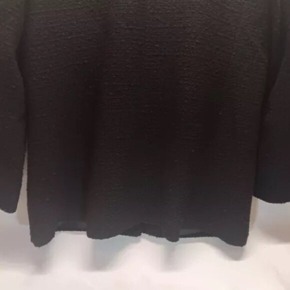 Talbots Ladies Black Ribbon Trim Fully Lined Tweed Peacoat Jacket Size 12 EUC - Picture 9 of 11